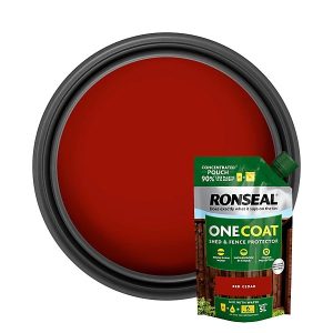 RONSEAL Ronseal One Coat Shed & Fence Refill Pouch 950ml Red Cedar